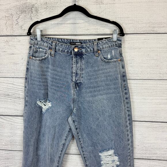 Fashion Nova Women's Go Back To The 90's Side Slit Button Fly Jeans Size 9 - Picture 2 of 9